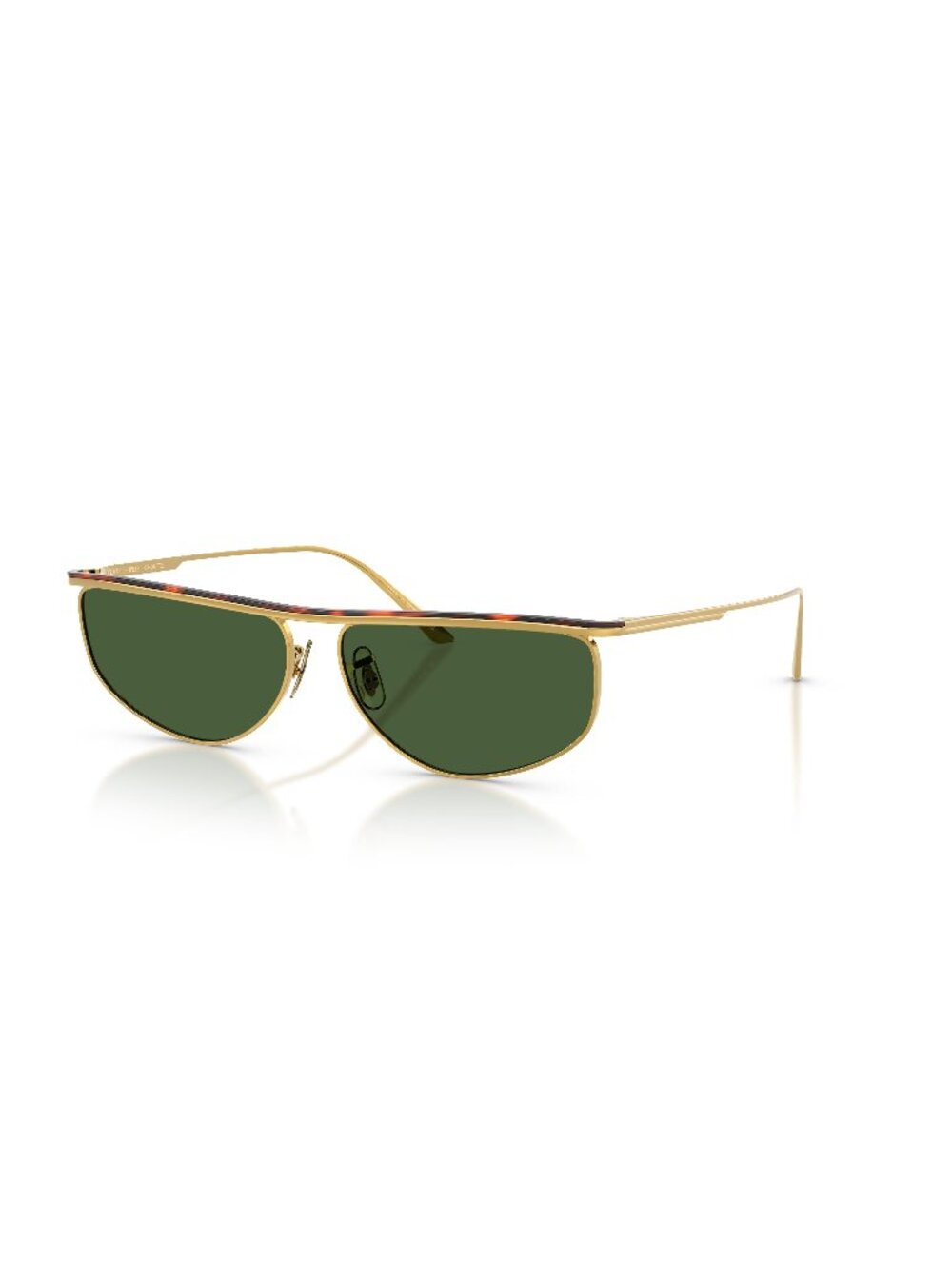 New Oliver Peoples Women's Sunglasses Green Lens Metal Frame OV1367S 1986C 59